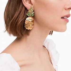 NWT Kate Spade Pineapple Statement Earrings
